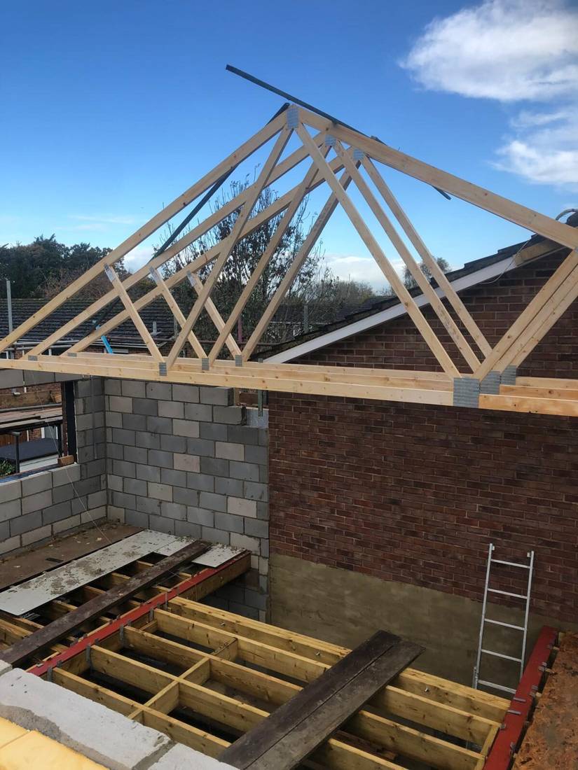 Rear extension, during