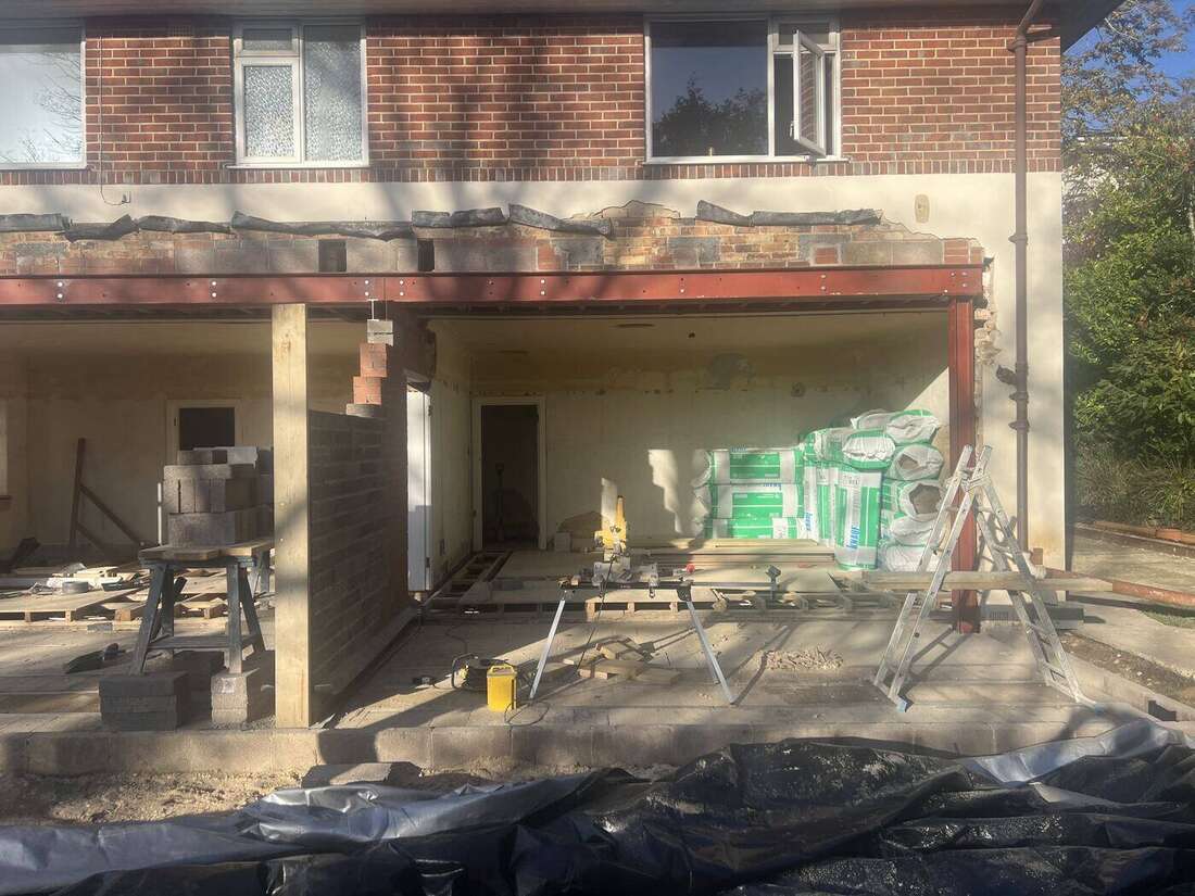 New openings propped and blocked up